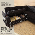 Marsail 84.6" Sectional Sleeper Sofa - Image 4