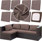 8Pcs Outdoor Cushion Covers, Elastic Patio Cushion Covers | Washable, by dreahoteztil