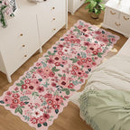 DUKINO 2.6x8 Runner Rug, Floral Washable Kitchen Rugs Non Slip, Stain Resistant by DUKINO