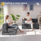 MAXYOYO 8" Folding Sofa Bed, Fold Out Chair Bed Sleeper Chair, Convertible - Image 4