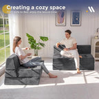 MAXYOYO 8" Folding Sofa Bed, Fold Out Chair Bed Sleeper Chair, Convertible - Image 4