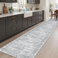Soalmost Runner Rug 2x10 Washable Non-Slip Hallway Kitchen Runners Grey | Stain by Soalmost