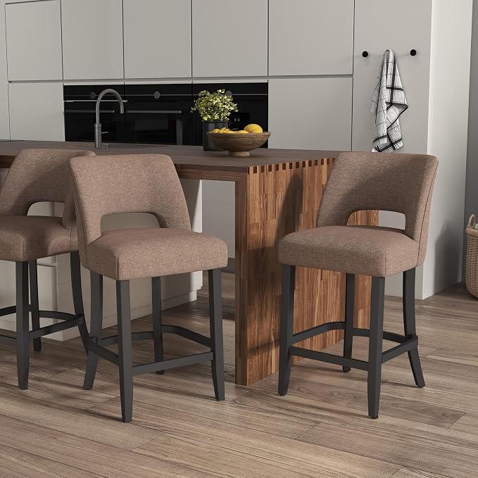VKNOW Bar Stools Set of 2, Modern Counter Stools - Image 3