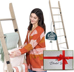 Blanket Ladder for Living Room and Bedroom, 5ft 8 inch, 6-Tier Wall Leaning - Image 3