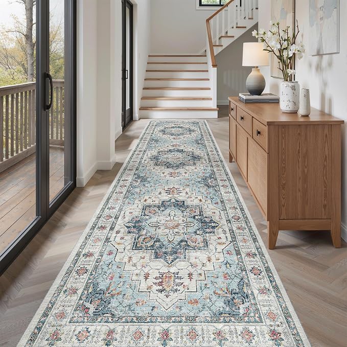 Madane Hallway Runner Rug 3x10 Washable Kitchen Runners 10ft, Soft Low-Pile by Madane