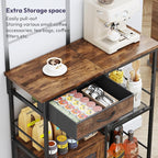 SWTYMIKI Coffee Bar with Hanging Rack - Image 8