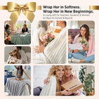 Bedsure Soft Light Grey Throw Blanket - Image 2