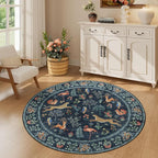 DUKINO 4ft Round Rug, Washable Animal Round Area Rug Non Slip, Non-Shedding - Image 4