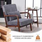 Mid-Century Modern Accent Chair & Coffee Table Set, Vintage Luxury 2-Piece - Image 6