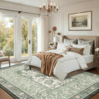 GarveeHome Provence Sage Green Area Rugs 10x13 Living Room, Botanical Grove - Image 3