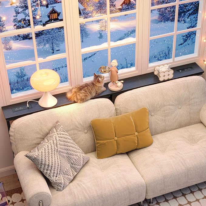 Huuger 39.4 Inch Behind Couch Table - Image 8