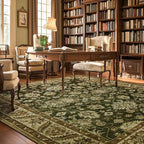 Area Rug for Living Room, 8x10 Area Rugs Washable, Retro Floral Non-Slip Carpet - Image 4