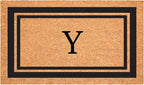 Calloway Mills 152962436Y Black Border 24" x 36" Monogram Doormat by Callowaymills