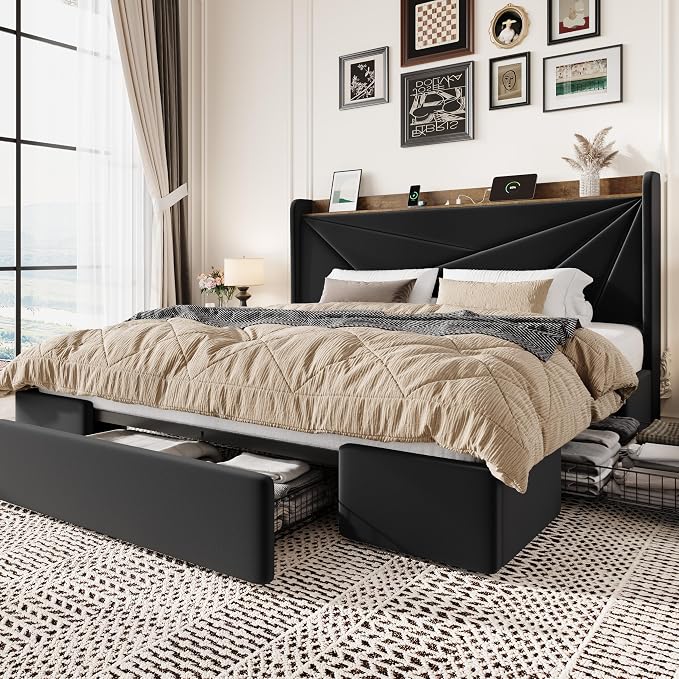 SHA CERLIN King Size Bed Frame by SHACERLIN