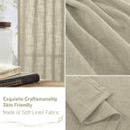 Short Window Sheer Linen Curtains 30 Inch Length - Image 6