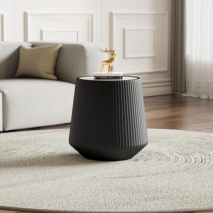Modern Marble Nesting Coffee Table Set of 2, 26.77" Cup Shaped Coffee and End - Image 6