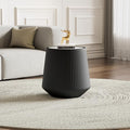 19.68" Round Marble End Table, Modern Cup Shaped Side Table by Henf