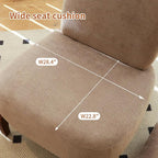 KEIKI Velvet Accent Chair, Armless Cloud Chair - Image 4