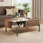 Coffee Table, 39.4" Mid Century Modern Coffee Tables - Image 3