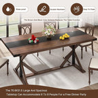 Hlivelood 71 Inch Dining Table for 6 People, Rectangular Kitchen Farmhouse - Image 7