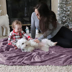 Bedsure GentleSoft Fleece Bed Blankets Queen Size Fog Purple - Image 8