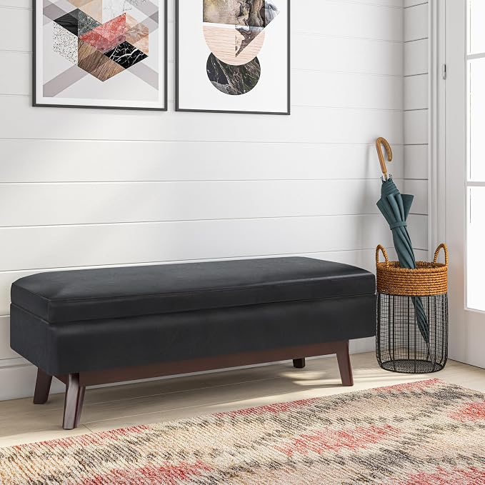 SIMPLIHOME Owen Rectangular Storage Ottoman - Image 2