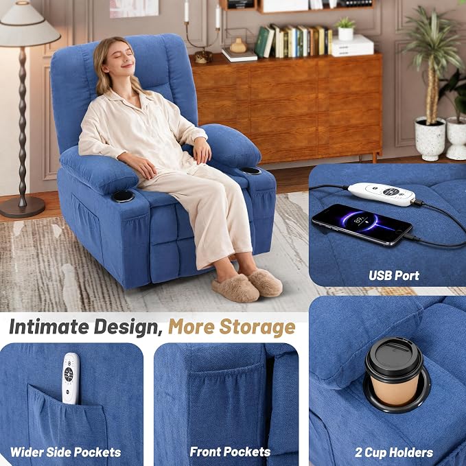 Oversized Swivel Rocker Recliner Chair - Image 8