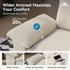 SUNSHINE VALLEY Sofa and Loveseat Set, Oversized Corduroy Modular Love seat and - Image 4