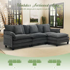 Cloud Couch, Deep Seat Couches for Living Room, Bedroom and Apartment, L Shaped - Image 9