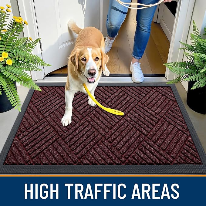 OLANLY Front Door Mat Outside Entrance 47x32, Waterproof Heavy-Duty Doormat | - Image 6