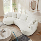 122.04'' Curved Sectional Sofa Couch - Image 3