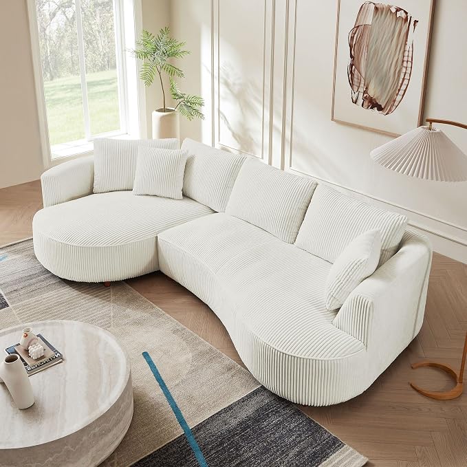 122.04'' Curved Sectional Sofa Couch - Image 3