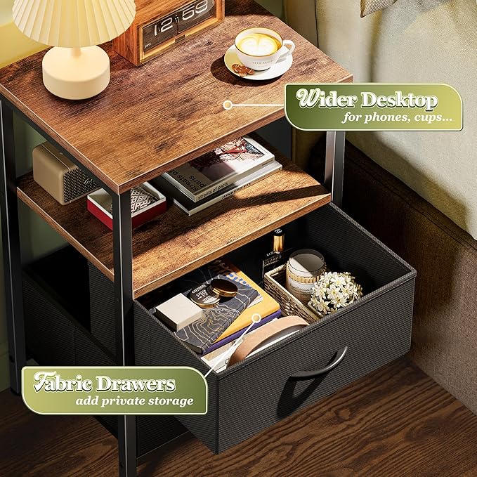 Huuger Night Stand Set of 2, Nightstand - Image 5