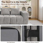 160" Oversized 6 Seater Boneless Couch, Comfy Cloud Modular Sectional Sofa - Image 3