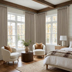 Dark Flax 80 Inch Pinch Pleated Blackout Linen Curtains - Image 8