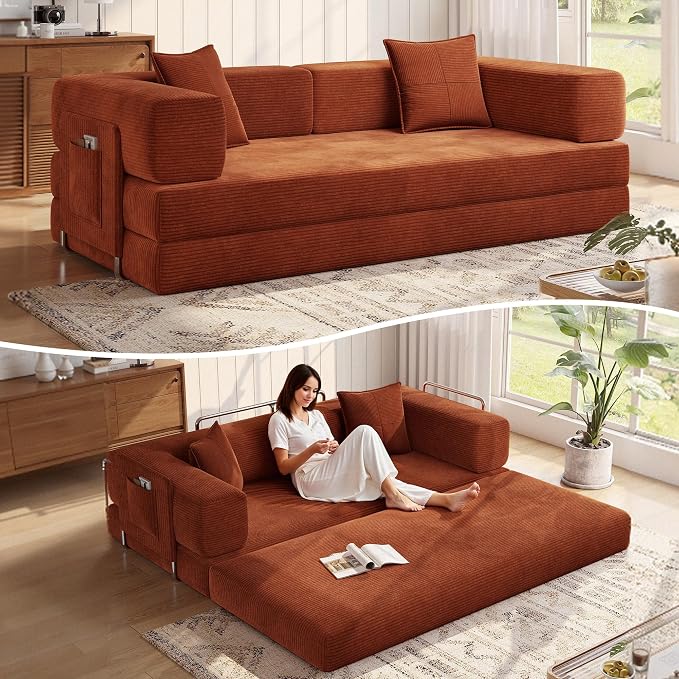 MoonSpeak 78.8''Sleeper Couch Bed by MoonSpeak