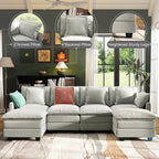 107" Cloud Couch Sectional, U Shaped Modular Sectional Sofa, 4-Seat Deep Seat - Image 3