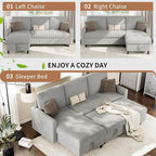 Walsunny 77" Sectional Sleeper Sofa - Image 5