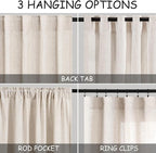 Beige Linen Curtains 84 Inches Long - Image 3