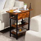 Yoobure End Table with Charging Station, Flip Top Side Table with USB Ports and - Image 2