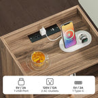 SUPERJARE 2 Drawer Night Stand - Image 4