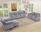 HAOMARKETS Corduroy Sofa Set, Upholstered Armchair and 3-Seater Couch - Image 7