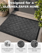 Front Door Mat Outdoor Entrance, 29.5" x 17" Heavy Duty Welcome Mat - Image 2