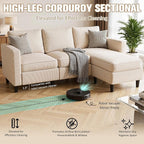 JAMFLY Couches for Living Room, 3-Seat Reversible Sectional Sofa - Image 8