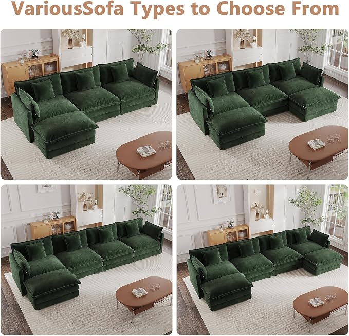 mikibama Luxury 3 Piece Sofa Set, 2 Pieces of Single Sofa and 1 Piece of 3 - Image 6