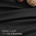 Black Kitchen Cafe Curtains 45 Inch Length 2 Panel Set Back Tab Pocket Semi - Image 5