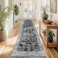 Yamaziot 2x8 Washable Hallway Runner Rug Non Slip Floral Carpet, Stain Resistant by Yamaziot