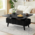 Fluted Lift Top Coffee Table, 3 in 1 Convertible Coffee Tables Converts to by ORRD