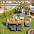 Devoko Dining 7 PCS Furniture, Patio Conversation Set - Image 3