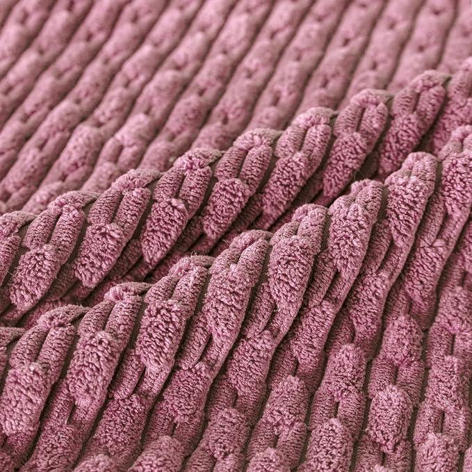 Set of 4 Pink Decorative Throw Pillow Covers 24x24 Inch Corduroy Pillow Covers - Image 5